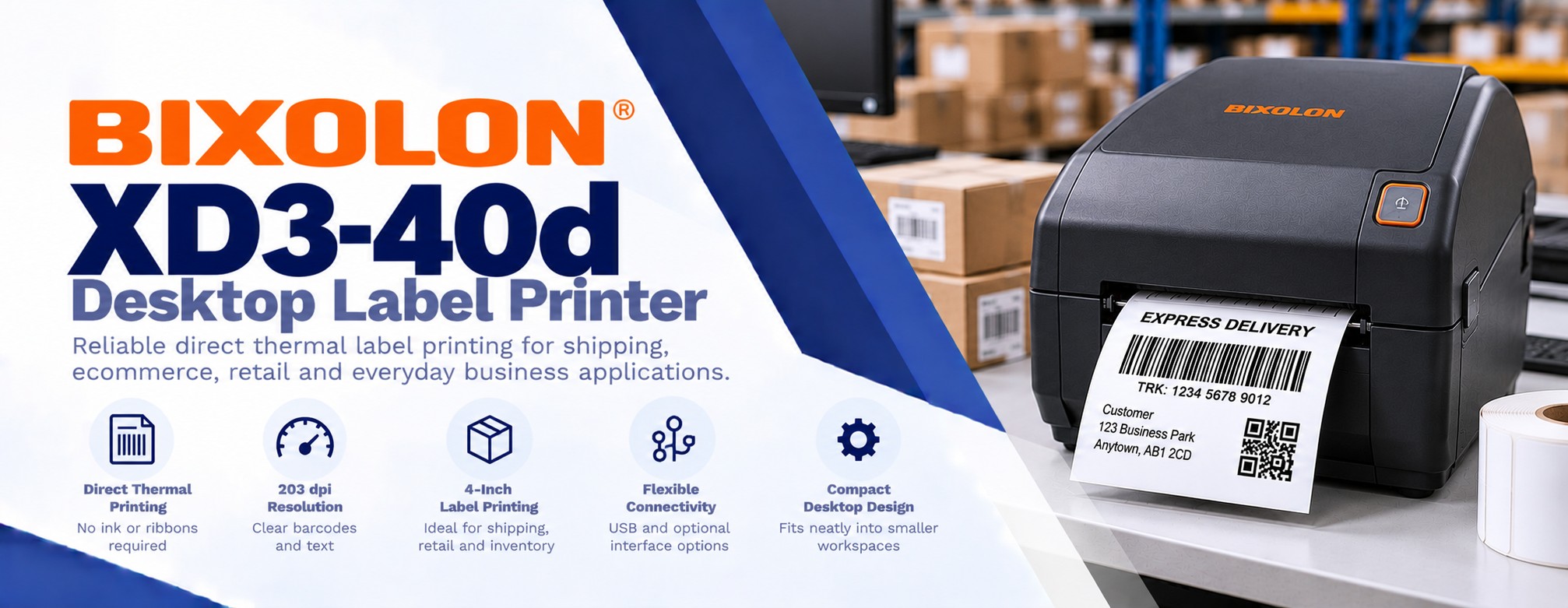 Bixolon XD3-40d Desktop Label Printer