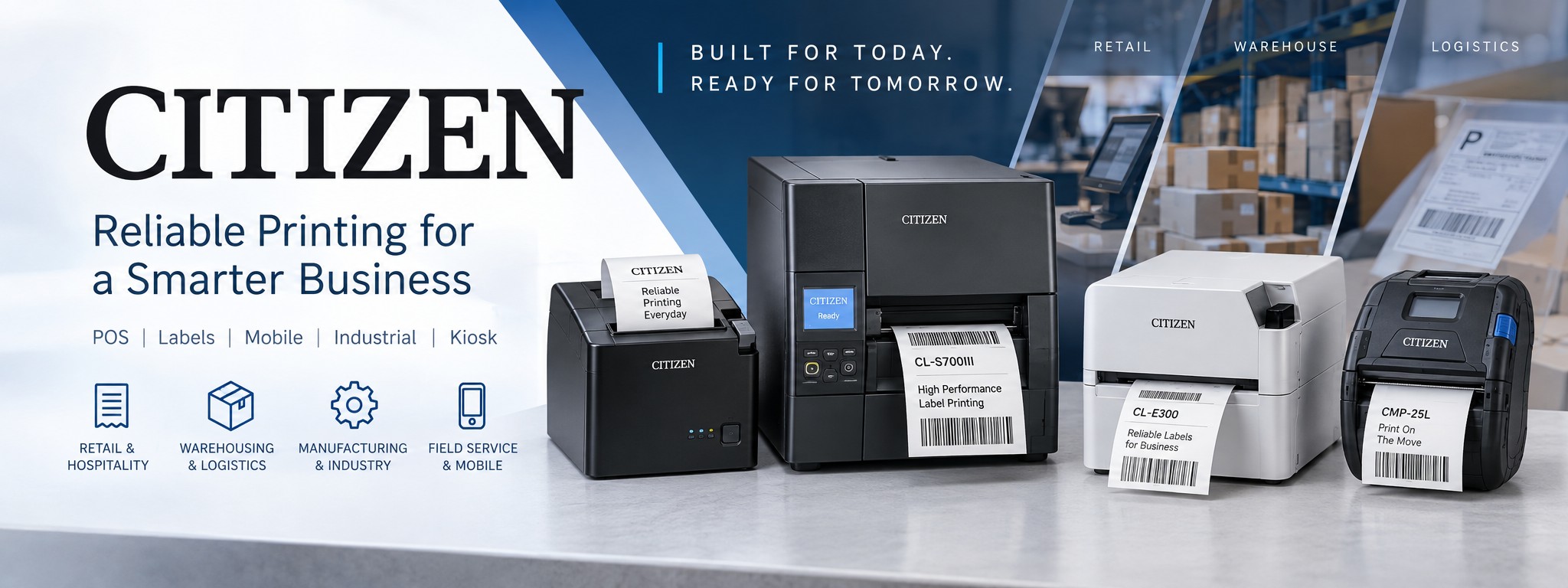 Citizen Receipt Printers, Label Printers & Mobile Printing