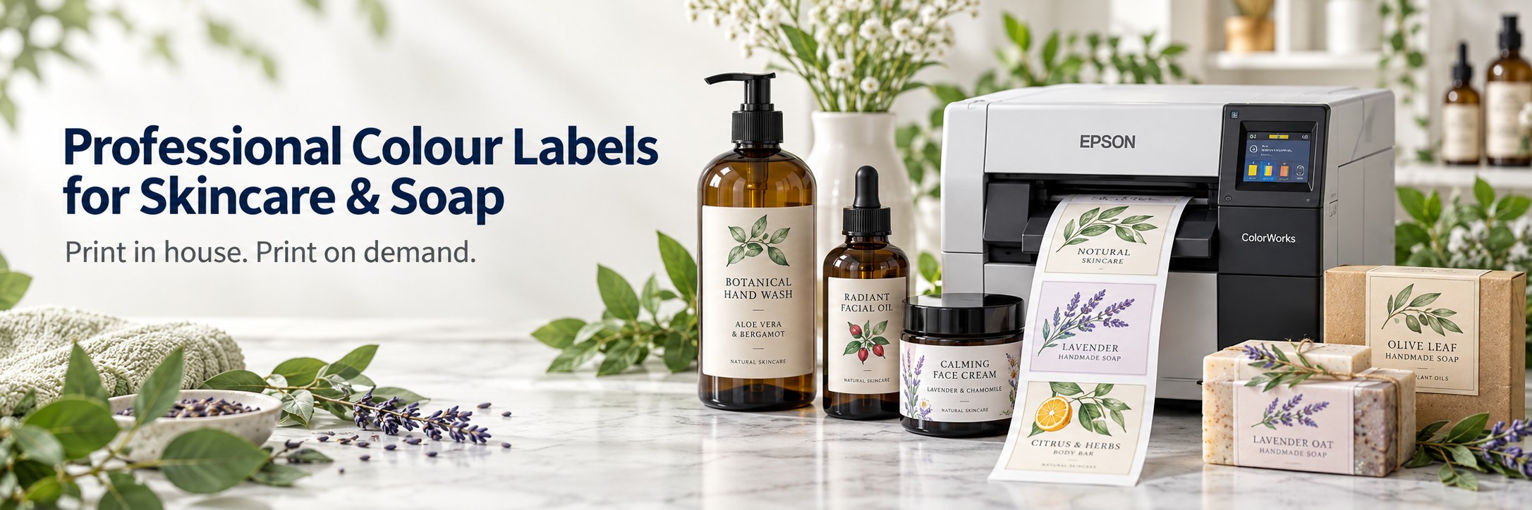 Colour Label Printing for skincare and soap manufacturers