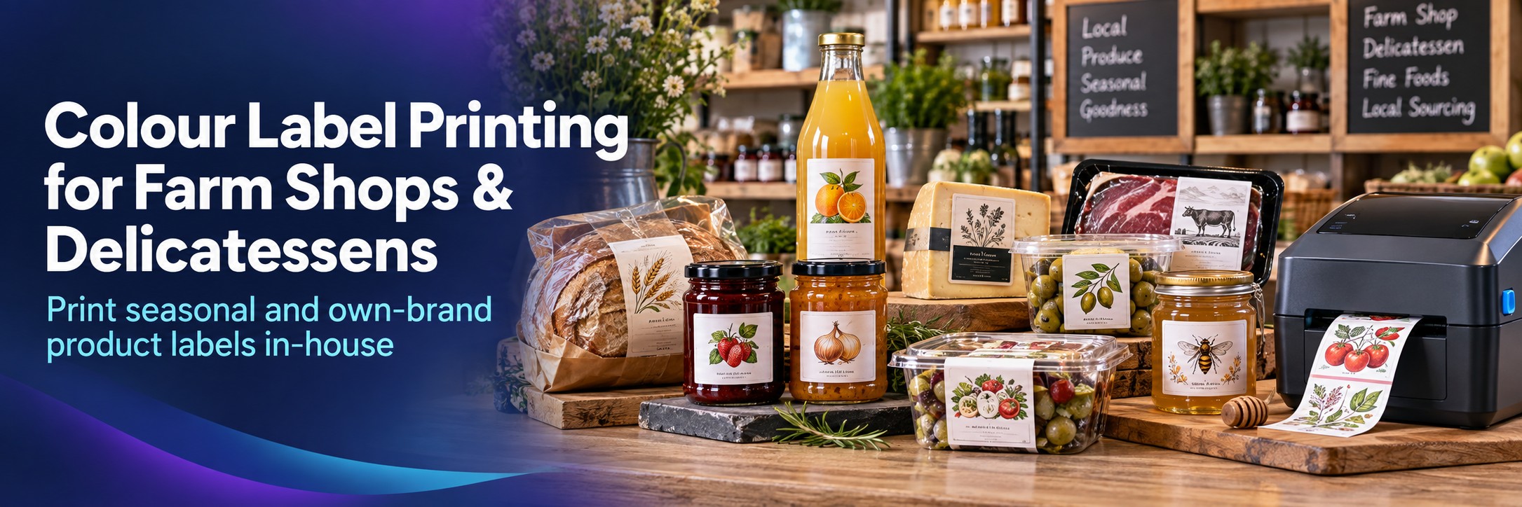 Colour Label Printing for Farm Shops and Delicatessens