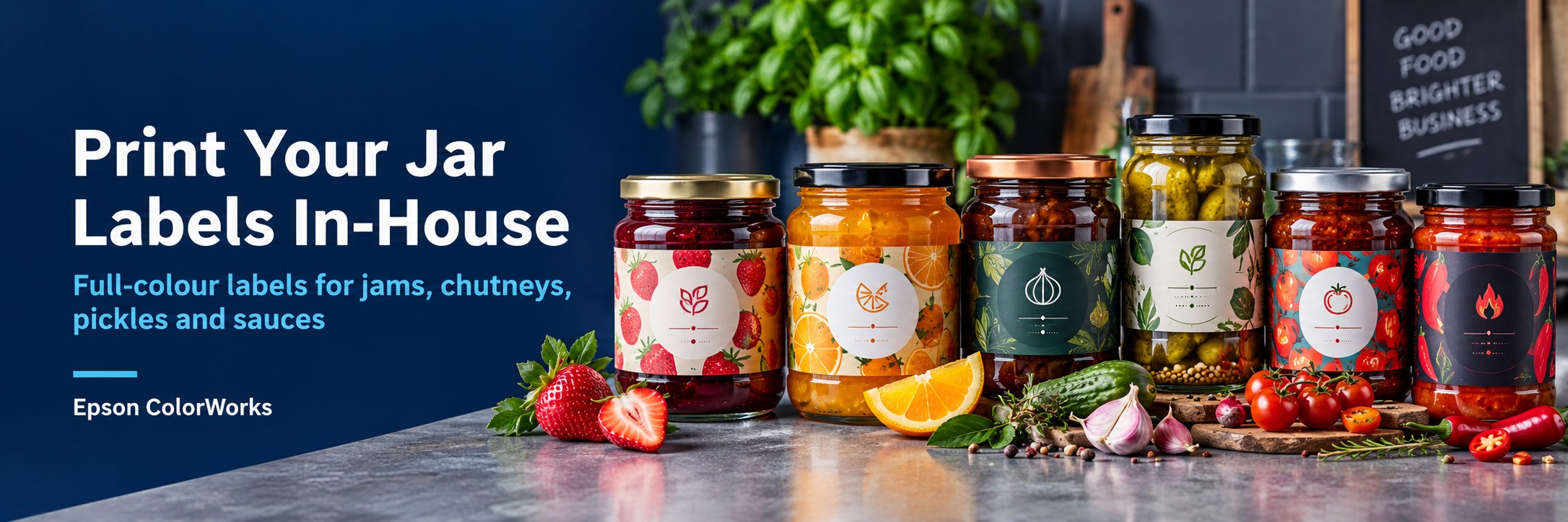 Colour Label Printers for Jams, Chutneys & Jarred Foods