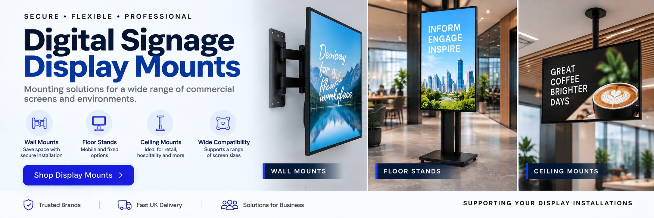 Digital Signage Display Mounts & Wall Mounts