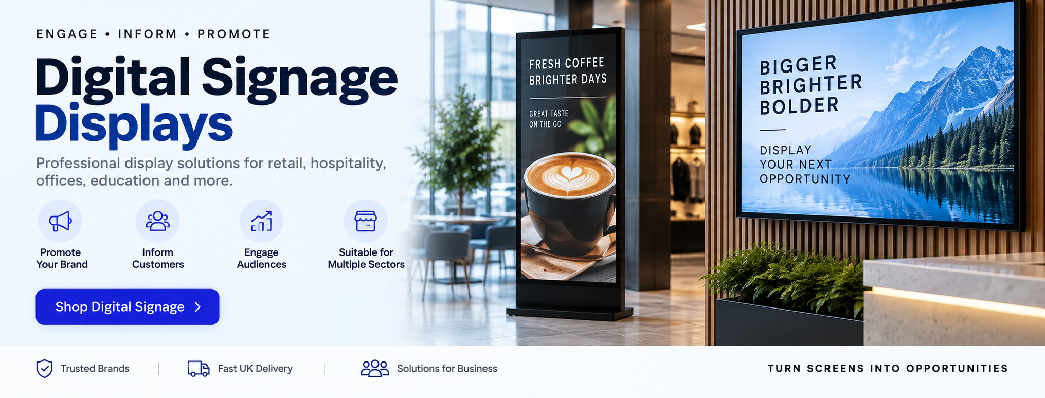 Digital Signage Displays & Commercial Screens