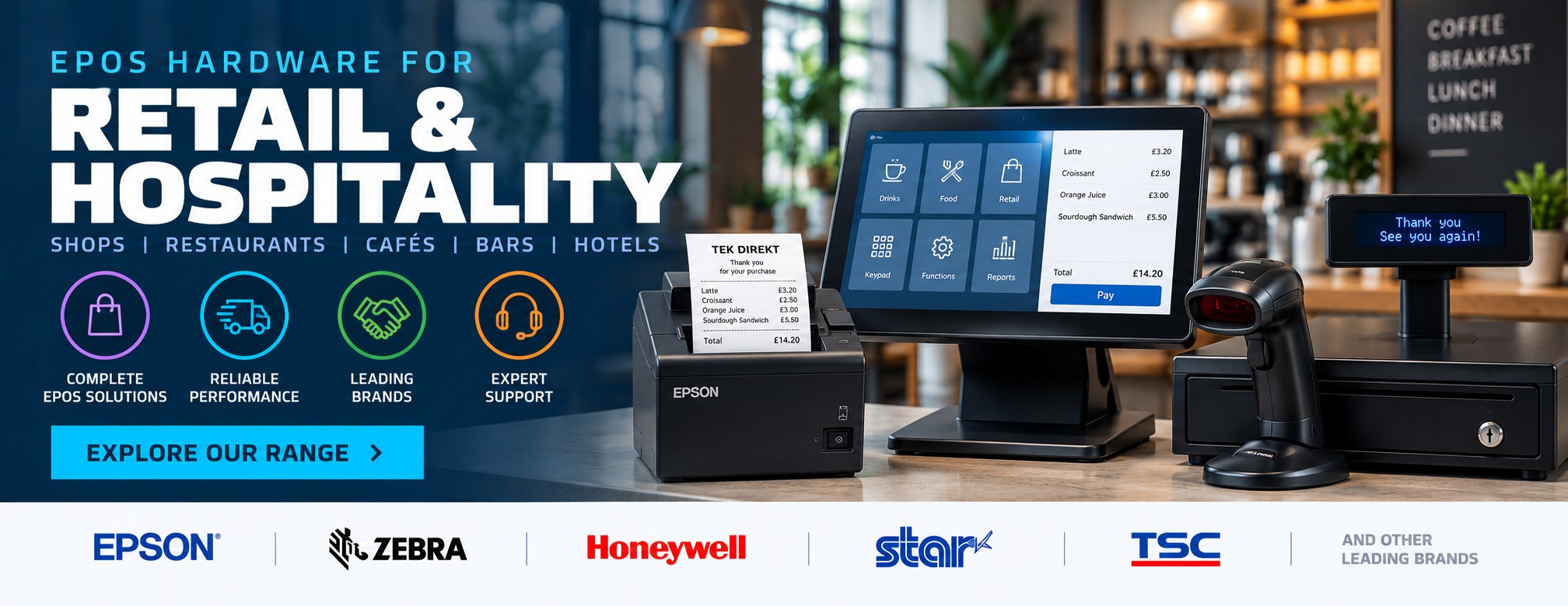 EPOS Hardware for Retail & Hospitality