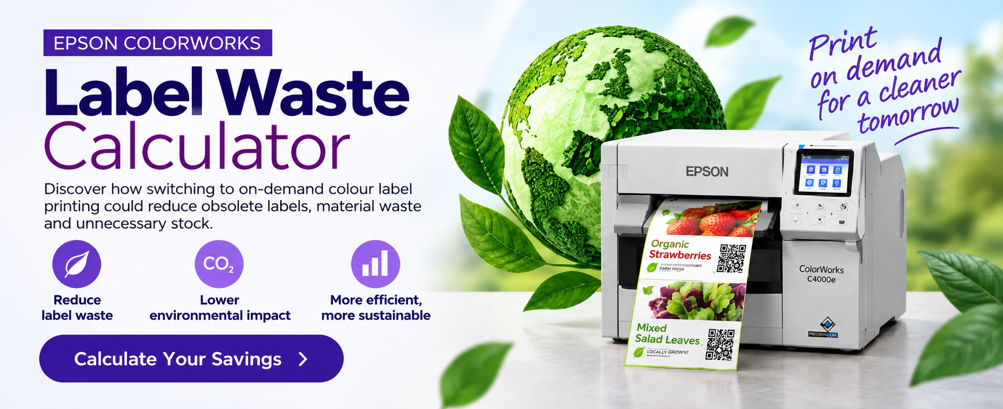 Epson ColorWorks Label Waste Savings Calculator