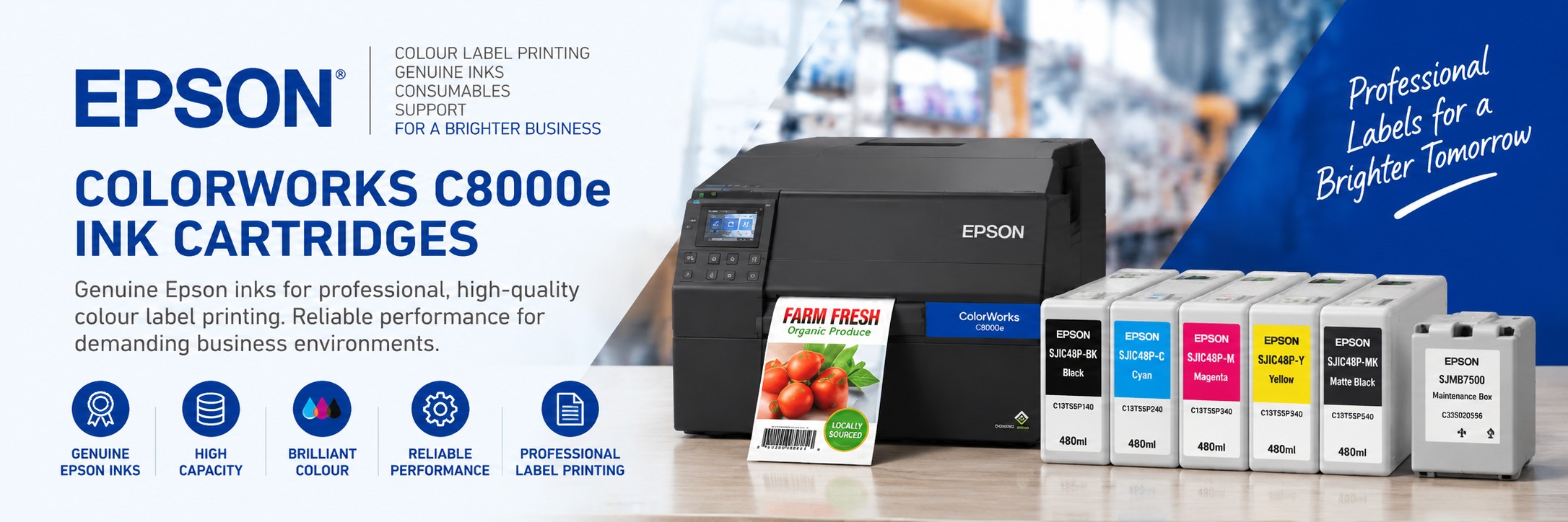 Epson Colorworks C8000e Ink Cartridges