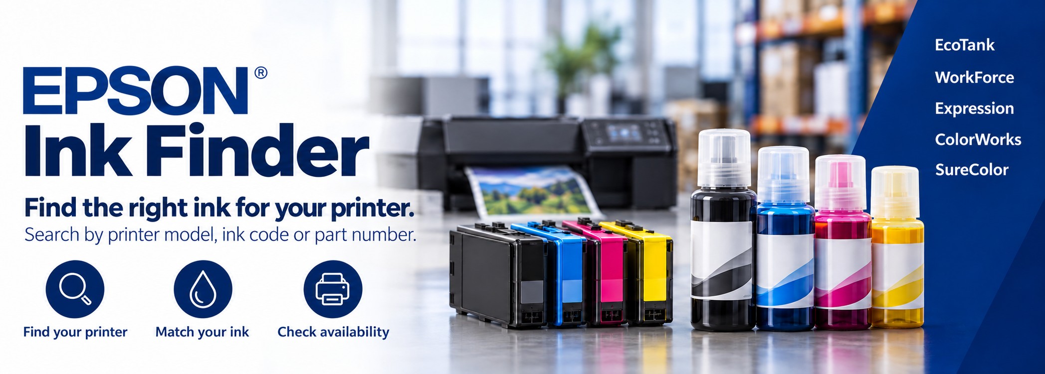 Epson printer ink finder