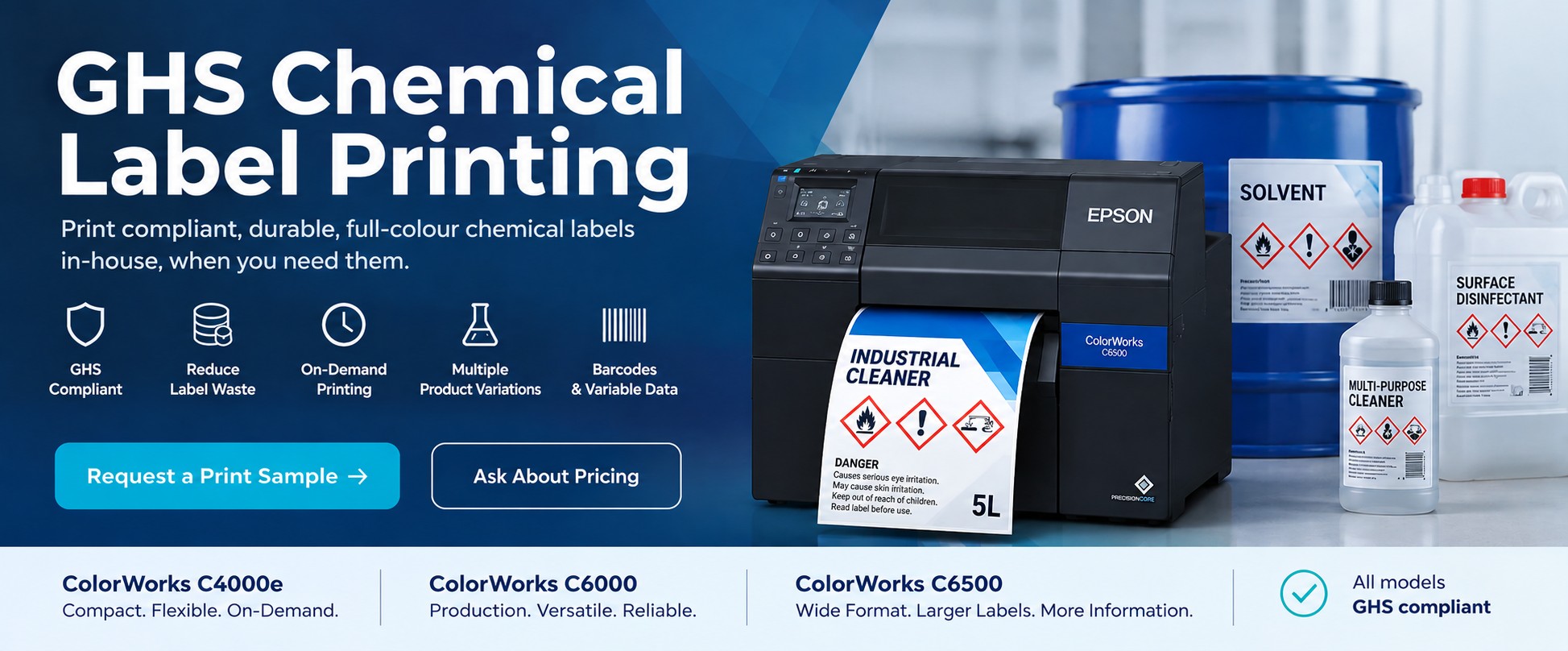GHS Chemical Label Printing Epson Colorworks
