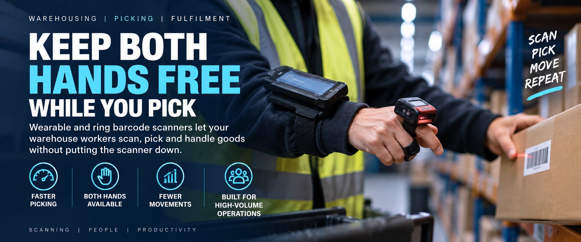 Hands-Free Warehouse Barcode Scanning