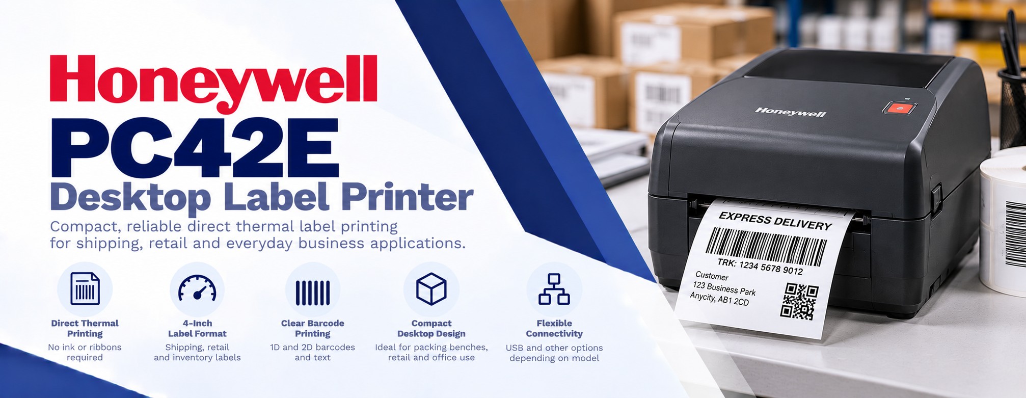 Honeywell PC42E Desktop Label Printer