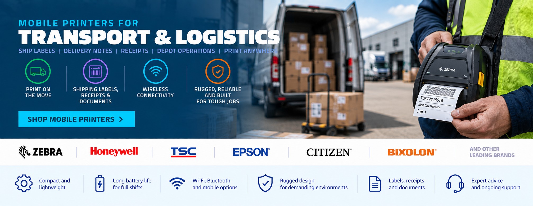 Mobile Printers for Transport and Logistics
