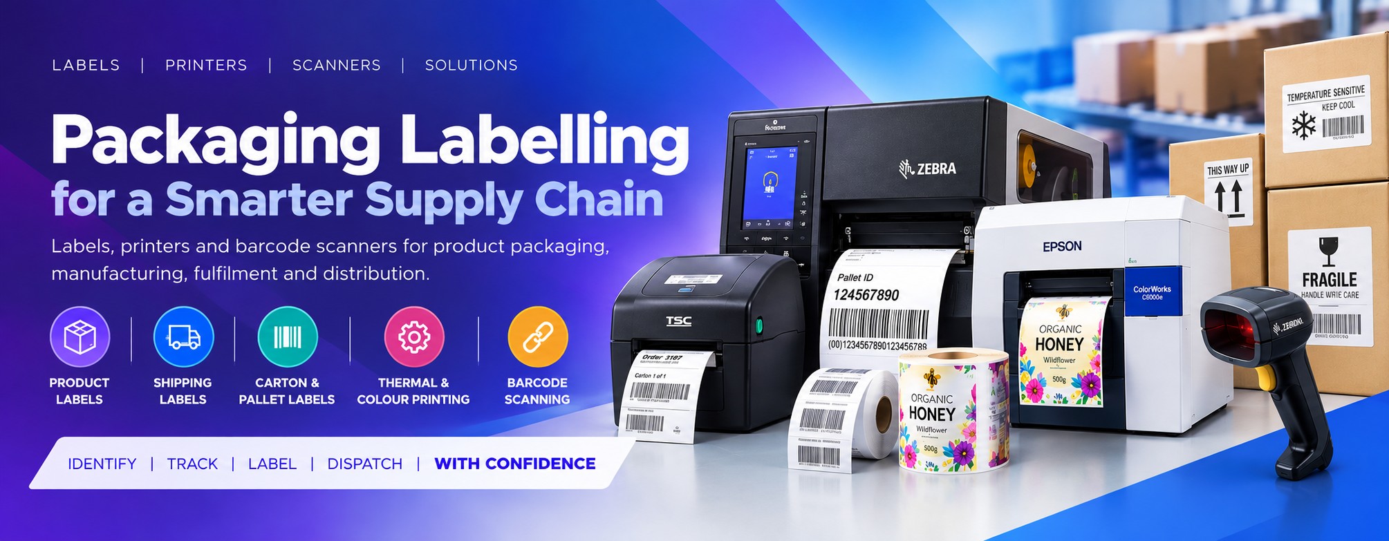 Packaging Labels, Label Printers & Barcode Scanners