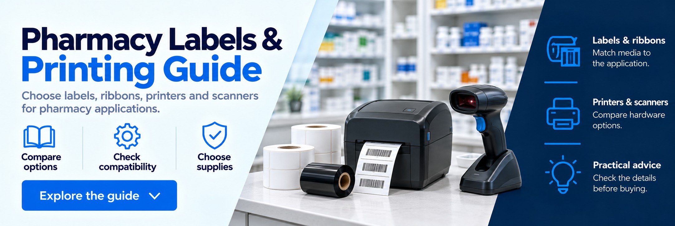 Pharmacy Labels, Printer Supplies & Barcode Hardware