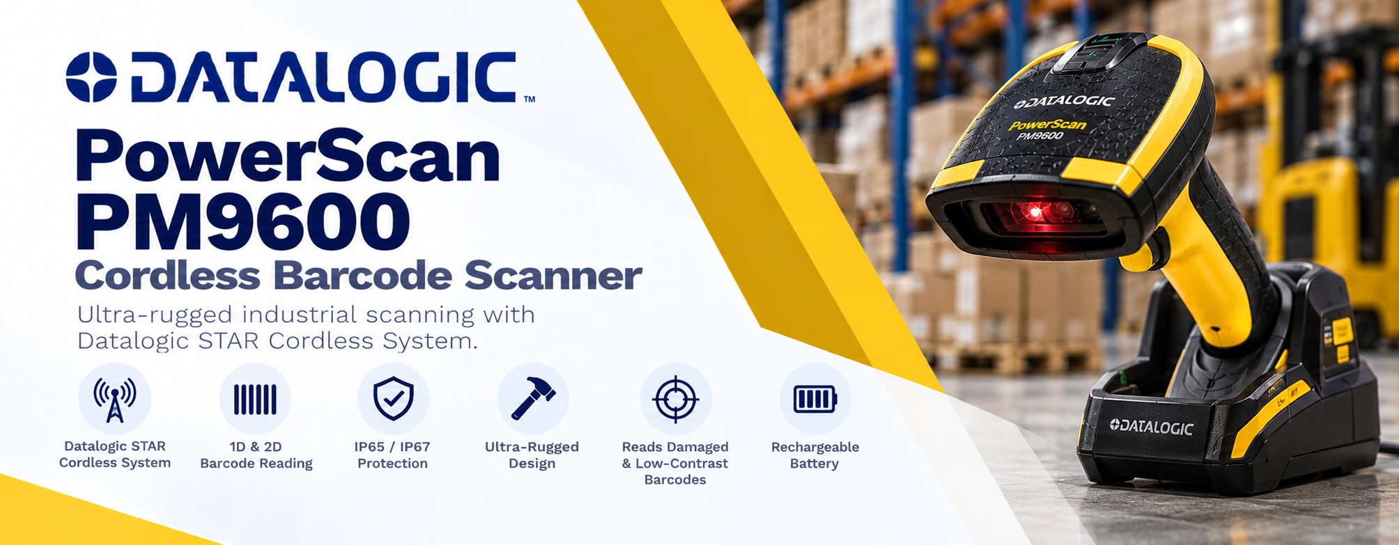 Datalogic PowerScan PM9600 Cordless Barcode Scanner