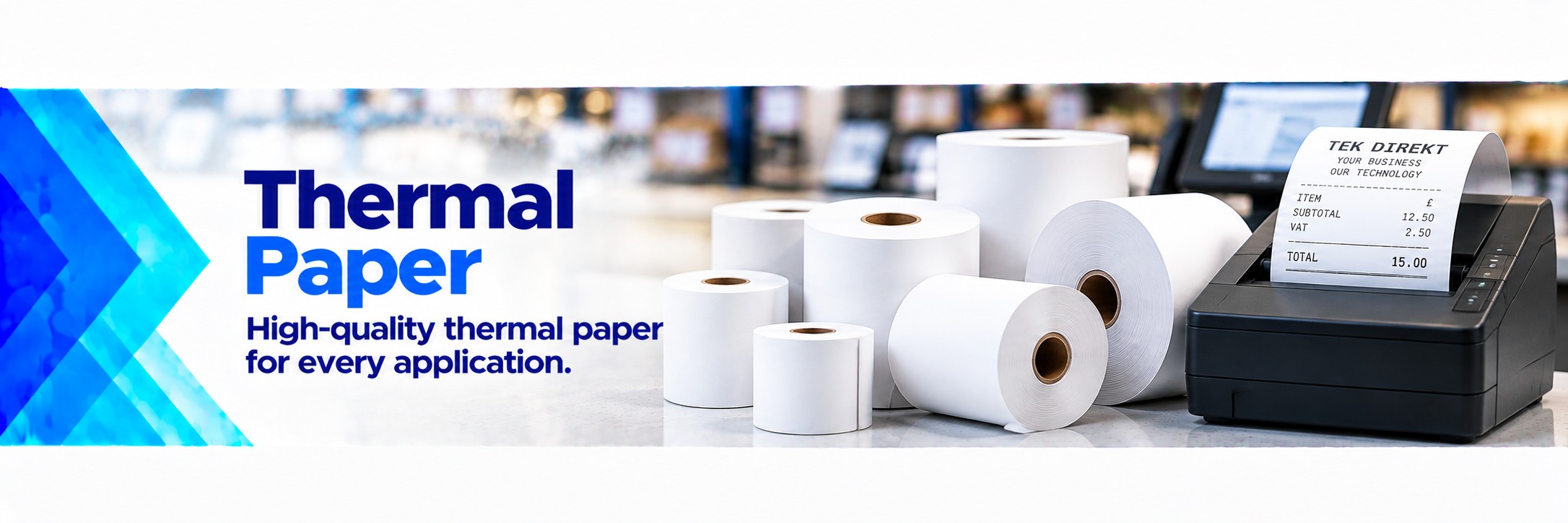 Thermal Paper & Thermal Paper Rolls UK | Tek Direkt