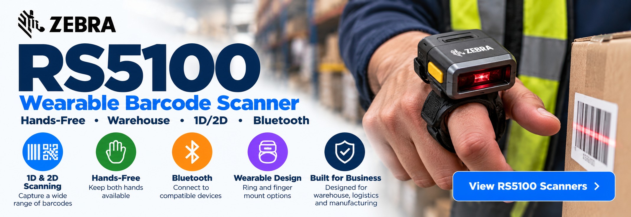 Zebra RS5100 Wearable Barcode Scanner