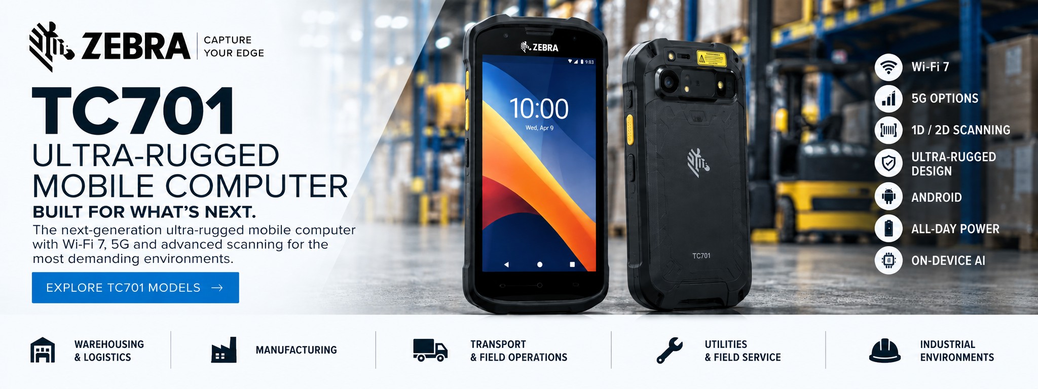 Zebra TC701 Ultra Rugged Mobile Computer