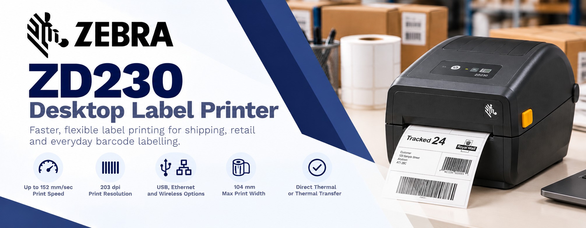 Zebra ZD230 Desktop Label Printer