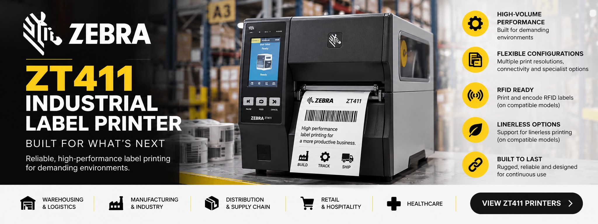 Zebra ZT411 Industrial Label Printer